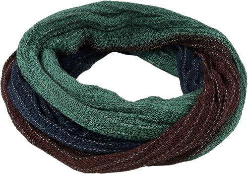 GURU SHOP Weicher Loop Schal/Stola, Magic Loopschal, Weste - Blau/grün/braun, Herren/Damen, Baumwolle