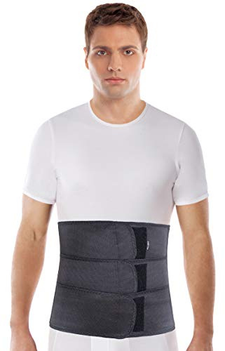 TOROS-GROUP - Bauchgurt - Rückbildungsgürtel - Postpartum Belly Wrap - Stützbandage für Rehabilitation und gezielte Bauchunterstützung nach Operation oder Geburt, Höhe 31 cm - L Schwarz