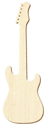 Holz E-Gitarre V1 - Deko Zuschnitte 5-50cm, Größe:22cm, Pack mit:1 Stück
