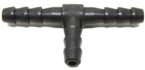 Streetparts 24 6mm Benzinschlauch T-Stück Anschluss für Mofa Moped Mokick Roller Scooter Universal, Schwarz, 6mm, 45mm breit, 22mm hoch, 1 Stück