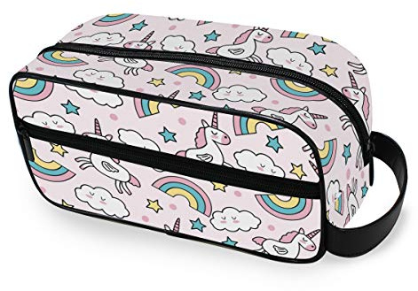 Moyyo Trousse de toilette portable Motif licorne arc-en-ciel