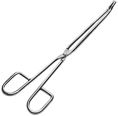 EISCO Crucible Tong, 13 Inch - Straight, Extra Long - Stainless Steel - For Furnace Use