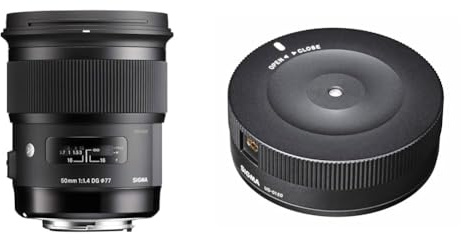 Sigma 50mm F1,4 DG HSM Art Objektiv (77mm Filtergewinde) für Nikon Objektivbajonett & USB-Dock für Nikon Objektivbajonett