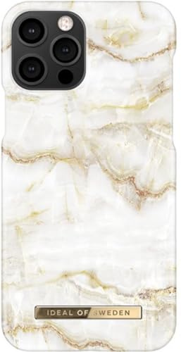 IDEAL OF SWEDEN Back Cover Compatible with iPhone 12, iPhone 12 Pro - Gold, Golden Pearl Marble