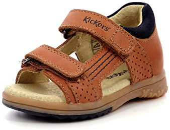 Kickers PLAZABI, Sandale Garçon, Camel, 25 EU