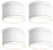 SSC-LUXon 4 Stück CELI-WX flache LED Aufputz Strahler IP44 Bad Außen mit LED GX53 neutralweiß 5W - Aufbauspot rund weiß 230V