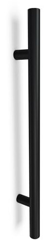 oppali Negro Acero inoxidable 304 Puerta Delantera Tiradores | Diámetro Del Mango 30mm | Redondo T-Bar | 120cm Longitud Total