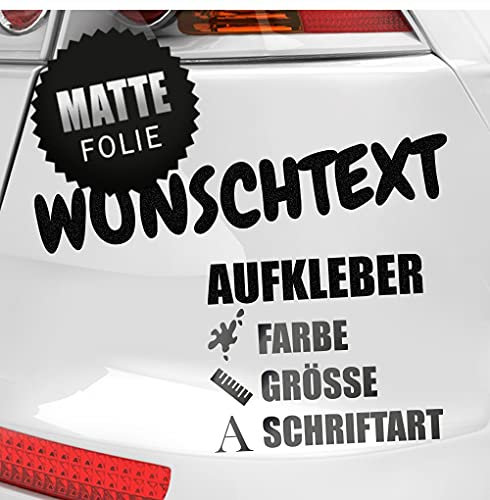 Kiwistar - Autoaufkleber - Wunschtext Aufkleber Buchstaben Zahlen Schriftzug - Namen Spruch selber kleben und gestalten - Aufkleber für Auto Kfz Fahrrad, LKW, Truck Mofa