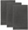 frottana Pearl Gästetuch 30 x 50 cm aus 100% Baumwolle, Graphite 3er Set