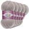 Alize 5 x 100 g Cotton Gold Premium Wolle| 39 Farben Sommerwolle Garn Stricken Amigurumi (200 | Grau)