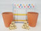 K-S-S Großes Würfelbecher Set aus Leder 2 Becher + 12 Acryl - Würfel + 2 X Würfelspiel Block (für 600 Spiele)