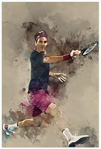 Holz Puzzle 500 Teile Berühmter Sportstar-Tennisspieler Roger Federer Puzzles für Erwachsene und Kinder anspruchsvoll 500 Piece 20.4x15inch(52x38cm) Kein Rahmen