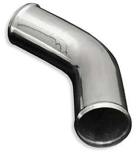 Aluminium bogen Alu-Bogen 45° Ladeluftkühler Turbo Alurohr Rohrbogen Pipe 30cm Lange (63mm)