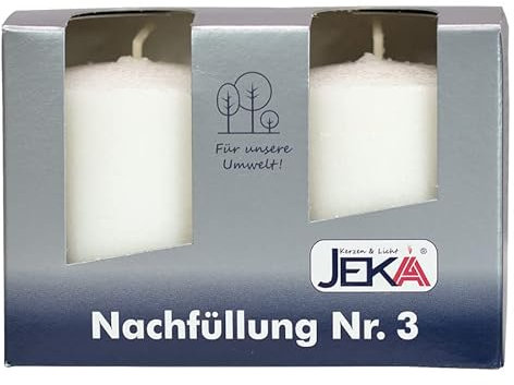 Nachfüller Nr. 3 für Glasgrabkerze ohne Hülle - Brenndauer von bis zu 45 Stunden | Grabkerzen ohne Hülle | Grableuchte - Grabkerzennachfüller ohne Hülle (Brenndauer: bis zu 45 Stunden, 2)