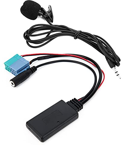 KIMISS AUTO Car Bluetooth Adapter Module Bluetooth 5.0 AUX Adapter Cable Stereo AUX Music Interf eo Wireless Adapter with Microphone Handsfree Call Replacement for Grande Punto