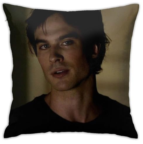 Ian-Somerhalder Überwurf-Kissenbezug, quadratischer Kissenbezug, Kissenbezug für Sofa, Couch, Schlafzimmer, Wohnzimmer, Büro, Zuhause, Auto, Dekoration, 45,7 x 45,7 cm
