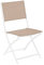 Hespéride - Lot de 4 Chaises de Jardin Pliantes Modula Beige Lin - Acier Traité Epoxy Texaline - Dim 46 x 52 x 87 cm - Meuble d'Extérieur Pliable