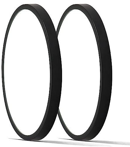 Mikeru 40cm/15.8inch Black Bathroom Ceiling Light, 2packs 38w Kitchen Flush Ceiling Lights, 6000k Cool Light LED Bedroom Flush Ceiling Lights for Bedroom Room, Balcon, Hallway