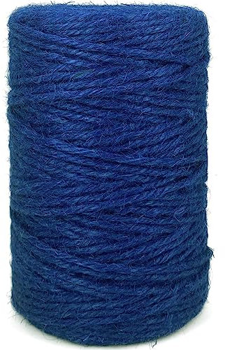 Leecogo Royal Blue 2.5mm Jute Twine 328 Feet Heavy Duty Garden Twine String for Gardening Plant Crafts and Decorative Projects