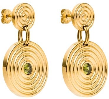 PURELEI® Artistic Ohrringe (Gold) – Damenohrringe aus langlebigem Edelstahl – Wasserfeste Ohrringe Damen – 31mm lang – Modeschmuck für deinen individuellen Look