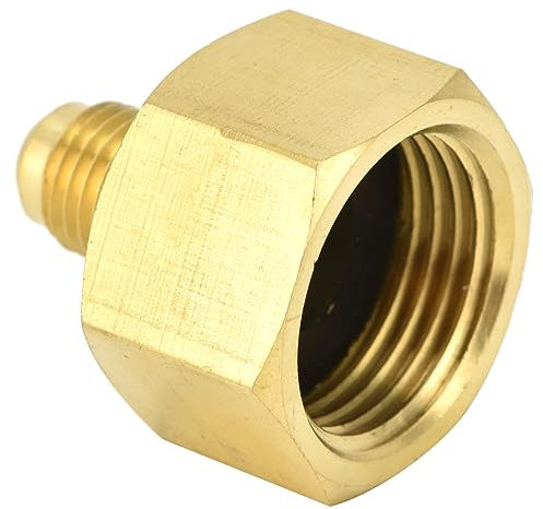 Adaptateur de Réservoir de Réfrigérant en Laiton R134A, Adaptateur de Raccord R32 W21 vers 1/4SAE Adaptateur de Réfrigérant de Climatisation Adaptateur de Pompe à Vide Accessoire de Climatisation, par