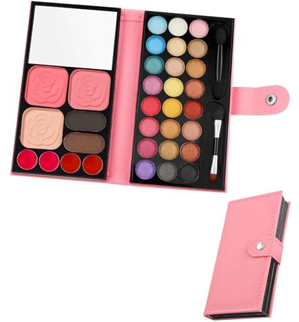 Kinderschminke Mädchen Set, Kosmetik Spielzeug für Mädchen Kinder(B) | Waschbar Make up Spielzeug, mit Lidschatten, Lipgloss, Rouge, Pinseln, Prinzessin Rollenspiel Geschenk, für Geburtstag