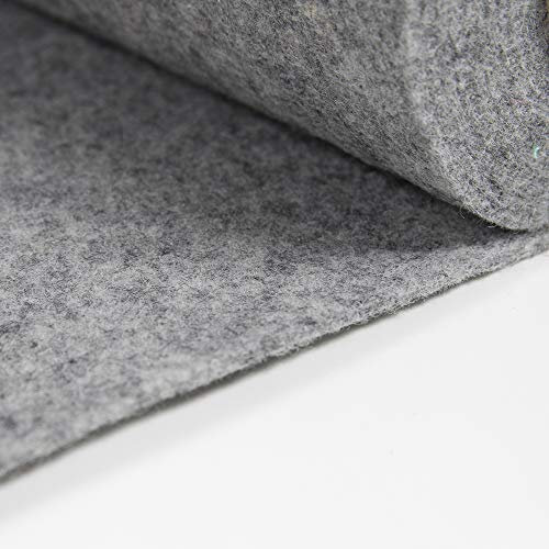 Wollfilz 45 cm breit 2 mm dick grau