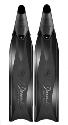 C4 H.Dessault Flossen HD Maxx Soft Schaufel aus Technopolymer mit Schuh HD 350 Apnoe und Unterwasserfischen (Größe 42/43)