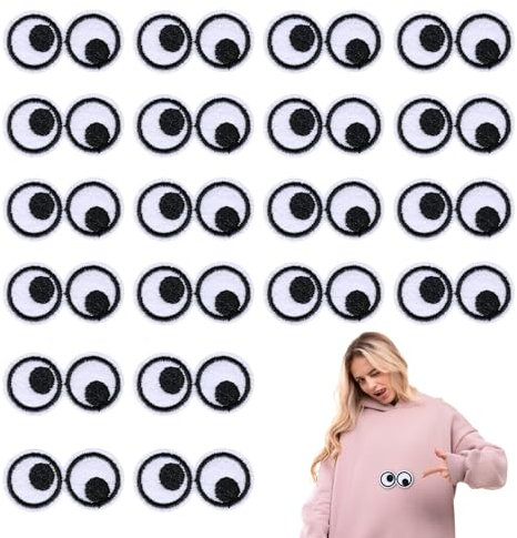 GUOYOU 20 Stück Patches, Flicken Zum Aufbügeln Kinder, Bügelflicken Kinder, Patches Zum Aufbügeln, Augen Bügelbilder, für T-Shirt, Jeans, Kleidung Taschen, Mützen, Reparieren Sie Das Loch