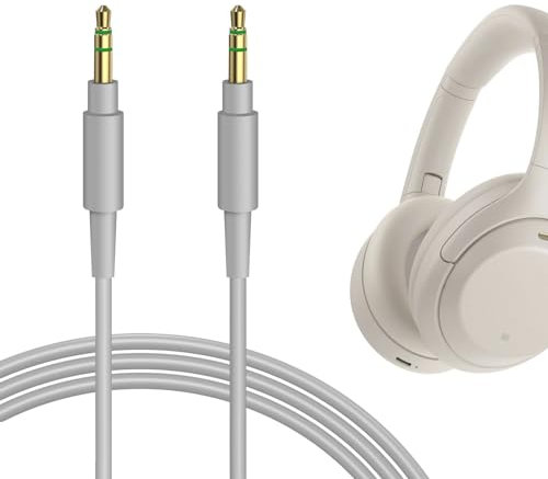 GeekriaCable de audiocompatible conWH-1000XM5 WH-1000XM4 WH-1000XM3 WH-XB910N WH-XB900N WH-CH520WH-CH720N INZONE H5Cable de auriculares,cable estéreo de repuesto de 1/8(3,5mm) a 3,5mm(4pies/1,2metro)