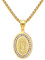 OIDEA Damen Heilige Maria Halskette: 18K Gold vergoldet Mutter Gottes Oval Medaille Anhänger mit Kette aus Edelstahl Religiöse Schmuck Gottesmutter mit Strass Geschenk für Frauen Mädchen