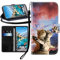 Sunrive Kompatibel mit Samsung Galaxy A55 5G Hülle,Magnetisch Schaltfläche Ledertasche Schutzhülle Etui Leder Case Handyhülle Tasche Schalen Lederhülle MEHRWEG(Paar Katze B1)