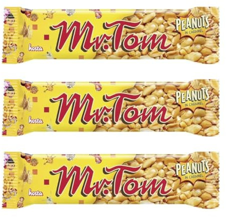 Mr. Tom Peanut Bar 3 x 40g Multipack - Seriously Nutty Roasted Peanut Brittle Caramel Flavour Bars