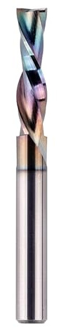 SpeTool Spiralnutfräsar 6mm skaft Downcut 24mm skärslängd Nutfräsar Spiralfräsar med SPE-X beläggning VHM skaftfräs CNC fräsar för överfräs 2 kanaler Träfräsar Långhålfräsar Trä