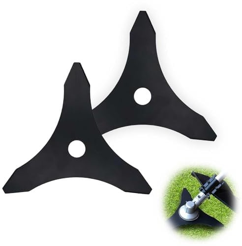 0XBIT Lama Decespugliatore, 2 Pezzi Coltello Decespugliatore, Diametro Foro 25,4 mm Lama Tagliaerba, Tagliaerba Accessori Tre Denti, per Tosaerba