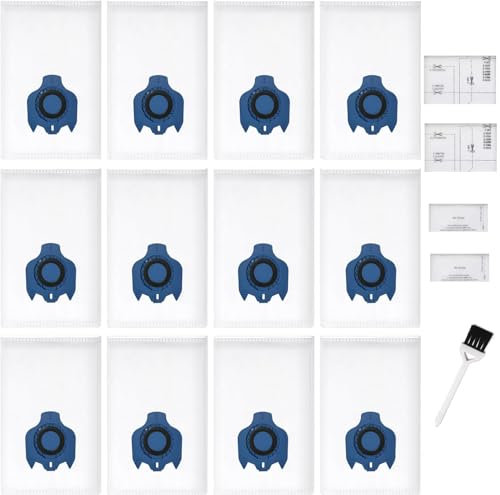 Replacement for Miele GN Vacuum Bags 3D Efficiency GN Vacuum Cleaner Bags,Miele Hoover Bags Compatible with Miele GN Vacuum Bags S2000 S5000 S8000 C3 Complete C2(New-GN12P)