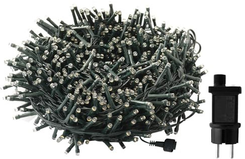 X-MAS Deko Lichterkette 23 Meter 1000 LED warmweiß 8 Leucht Funktionen Timer
