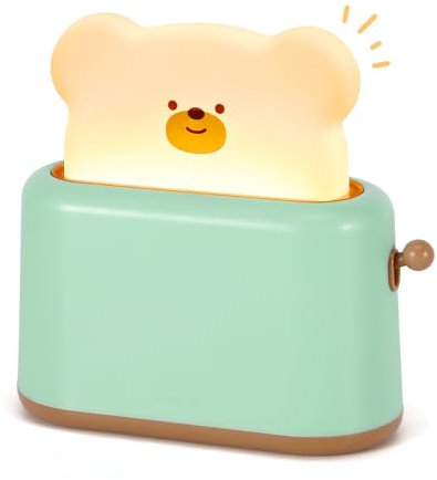 ZONJIE Cute Toast Lamp LED Night Lamp, Creative Dimmable Toast Bread Nights Light with 15min Timer Kids Night Light Bedside Sleep Lamps Room Decor for Kids