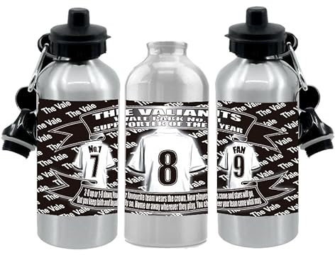 Port Vale Gourde en aluminium argenté avec deux couvercles Unisexe