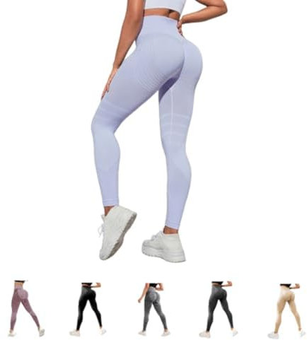 ILESTDG Cellulu Elegante Anti Cellulite Leggings™ - High Waist Kompressionshose 3D Damen (Lila,L)