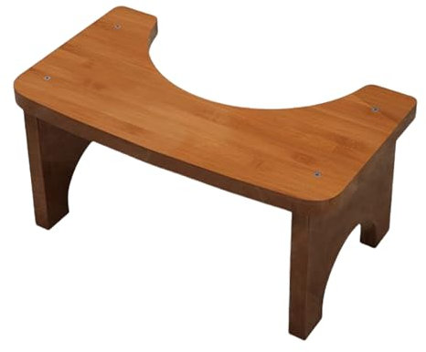Mafagwre Tabouret De WC pour Adultes, Tabouret De Toilette en Bois, Marches De Toilette en Bois Physiologique, Toilette Squatty Bois, Tabouret Toilette pour Adultes, Repose Pied Toilette (C)