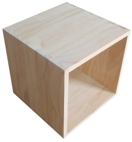 ULTECHNOVO Holzkiste Box Für Aufbewahrung Aus Massivholz Stapelbares Würfelregal Mit Offener Vorderseite Diy Organizerbox Für Bücher Und Bastelarbeiten Minimalistisches Design Für Wohnzimmer