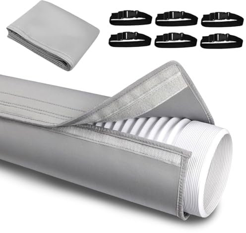 Lot de 2 couvercles de tuyau de climatisation - Manchons isolants pour climatiseurs portables - Pour tuyaux d'évacuation de 12,7 et 12,7 cm de diamètre - 15,7 cm de long