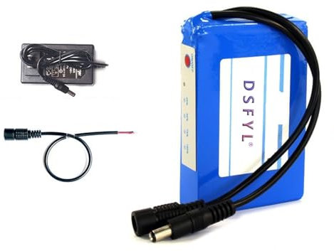 SXYKXYDL Batterie Lithium-polymère 12 V, Rechargeable, puissante et Portable, avec Chargeur et éclairage (10 Ah)