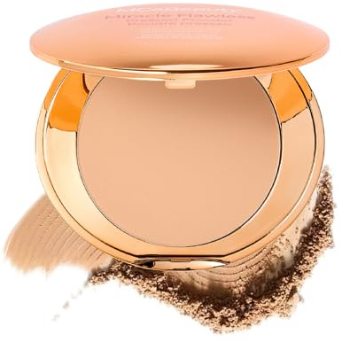 MCoBeauty Miracle Flawless Pressed Powder - 2 Natural Medium | Compact, Soft Focus Blurring, Finishing & Setting Makeup, Hydrating, Vegan & Cruelty Free