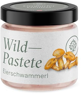 Wild-Leberpastete 100 g – Österreichische Spezialität | Verschiedene Sorten: Eierschwammerl & Kräuter, Preiselbeeren & Pistazien, Trüffel (Pfifferlinge/Eierschwammerl)