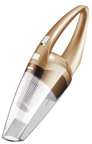 FONDOTIN Aspirapolvere Auto Senza Fili Portatile Potente Wet Dry Aspirabriciole Wireless per Casa e Veicoli Leggero e Maneggevole Pulizia Rapida di Polvere Design Ergonomico Oro