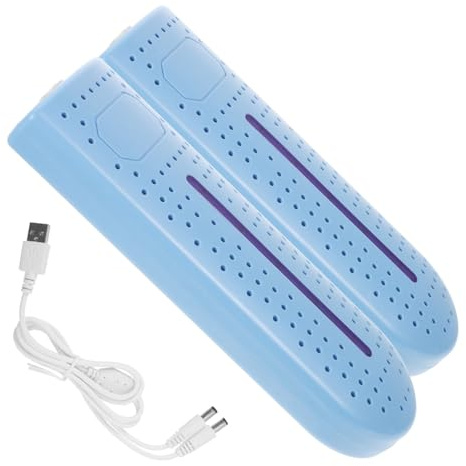 1 Paar Elektrischer Schuhtrockner Weihnachten ABS 220v 12w Mottoparty | Uniforme Wärmeverteilung, Vertikale und Horizontale Poren, für Sportschulung und Hotel, Blaue USB Ausführung