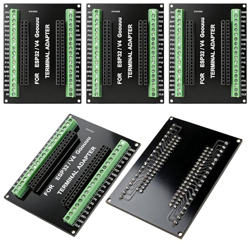 5 Stück GPIO Breakout Board für ESP32-38-PIN Erweiterungsboard, 25 mm Steckbrett Adapter, Entwicklungsboard kompatibel mit ESP-WROOM-32 Modul