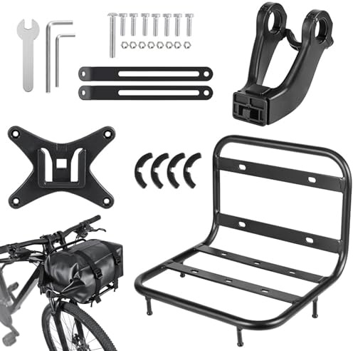 Fahrrad Gepäckträger Vorne - Schnellspanner Stabiler Gepäckträger,Mountainbike | Für Kinder Erwachsene Damen Herren Mountainbike Trekkingrad Outdoor